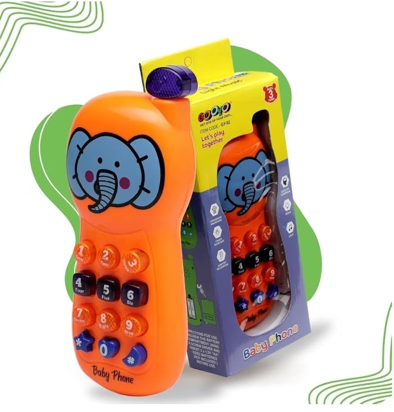 Gooyo GY-92 Battery Operated Role Play Musical Phone Toy for Kids/Baby/Girls/Boys, Power Source: 3xAA Battery (Not Included)