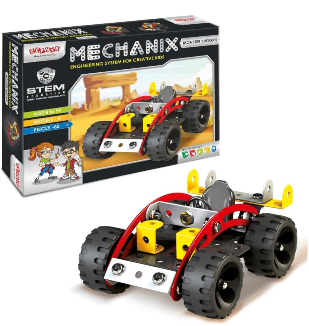 Mechanix Monster Buggies Enhancing Practical Education Stem Learning Mechanical Skills and Creativity for Boys and Girls Age 7+