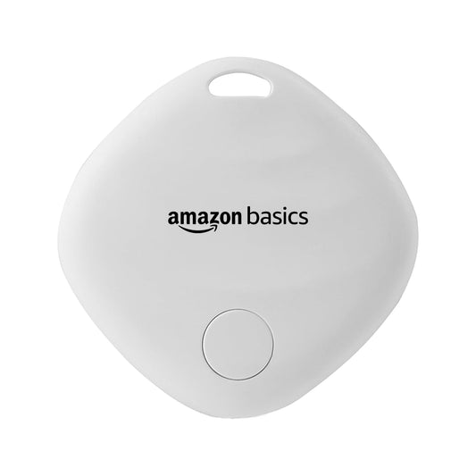 Amazon Basics Aero Tag for iOS | Apple Find My Network Tracker | Bluetooth 5.3 | No SIM Needed | Anti-Lost & Loud 80dB Alert | Item Finder- Keys, Wallets, Bags