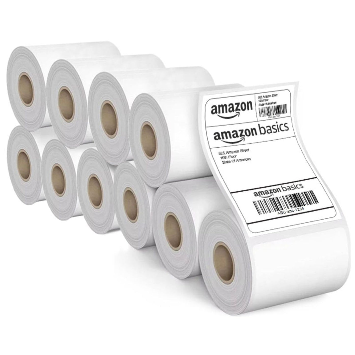 Amazon Basics 70gsm Thermal Label Printer Paper - 4" x 6" (100 x 150 mm)| Ideal for Shipping, Parcel, Barcode, and Address Labels - 400 Labels per Roll (Pack of 10)