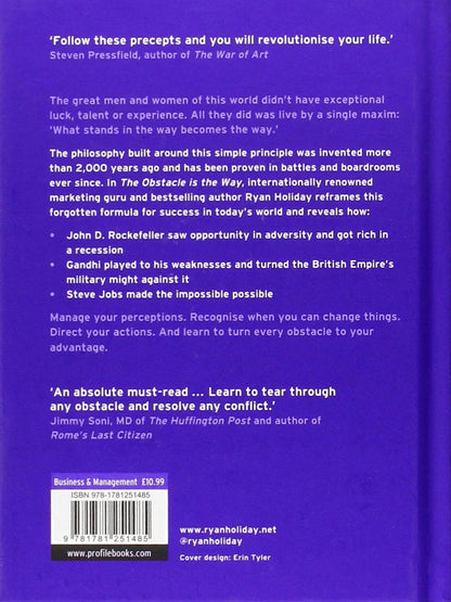 The Obstacle is the Way: The Ancient Art of Turning Adversity to Advantage paperback - eLocalshop