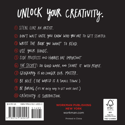 Steal Like An Artist: 10 Things Nobody Told You About Being Creative (Austin Kleon) Paperback - eLocalshop