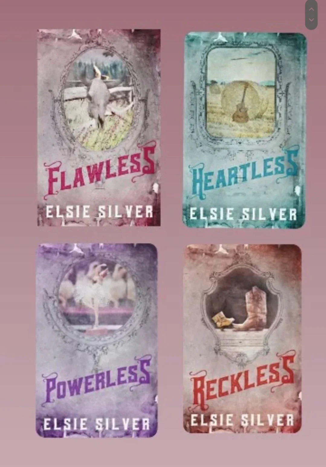 (Combo) Flawless, Heartless, Powerless, Reckless (Special Edition) 1 to 4 (Chestnut Springs) Paperback by Elsie Silver - eLocalshop