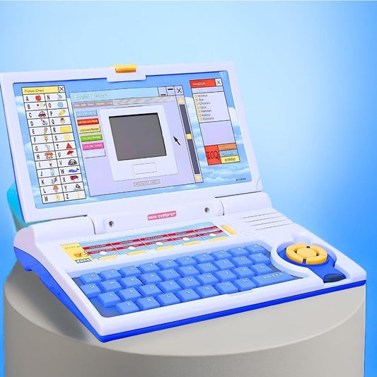 MiniExplorer Educational Computer Laptop Toy for Kids with Mouse |Toys for 2 - 5 Years Old Boys Girls| Learning Activity Alphabet, Letter, Words, Game