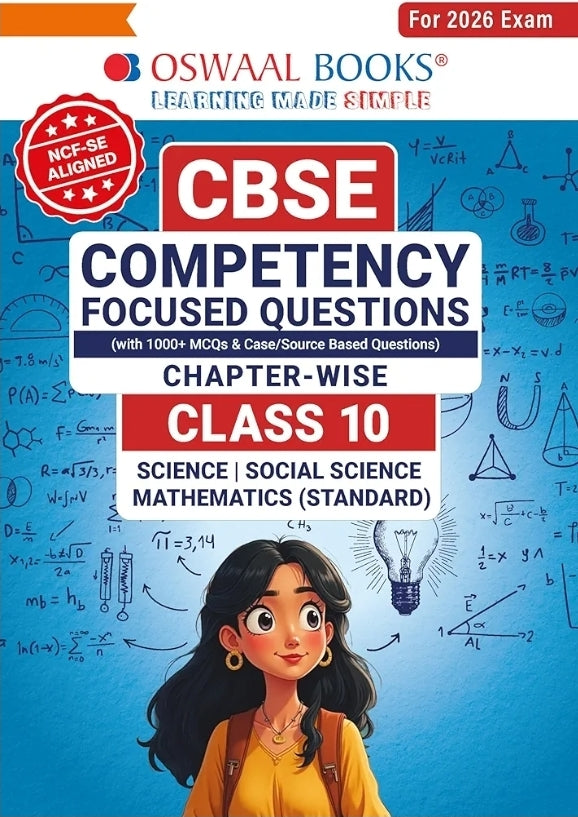 Oswaal CBSE Competency Focused Questions Chapter-wise Class 10: Maths, Science, Social Science For 2026 Exam