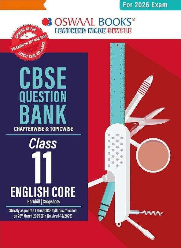Oswaal CBSE Question Bank Class 11 English Core For 2026 Exam