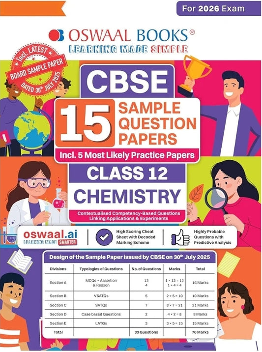 Oswaal CBSE Sample Question Papers Class 12 Chemistry Book (For Term I Nov-Dec 2021 Exam)