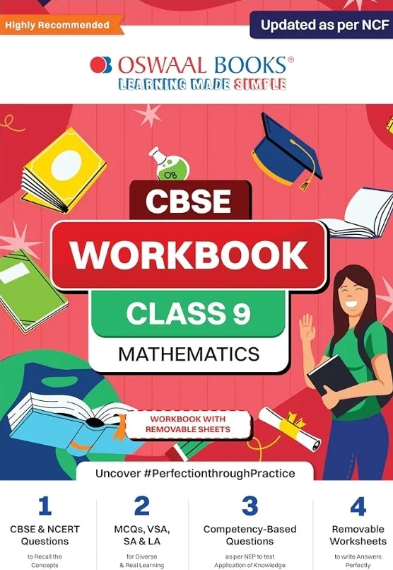 Oswaal CBSE Workbook | Mathematics | Class 9 | Updated as per NCF | For better results | For 2026 Exam