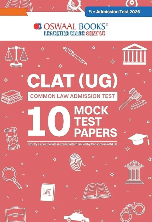 Oswaal CLAT (UG) (COMMON LAW ADMISSION TEST) | 10 Mock Test Papers | For 2026 Admission Test